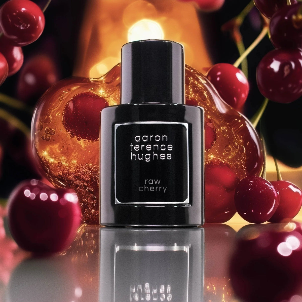Flacon de parfum Aaron Terence Hughes Raw Cherry, fragrance fruitée à la cerise pour femmes et hommes, 50 ml.